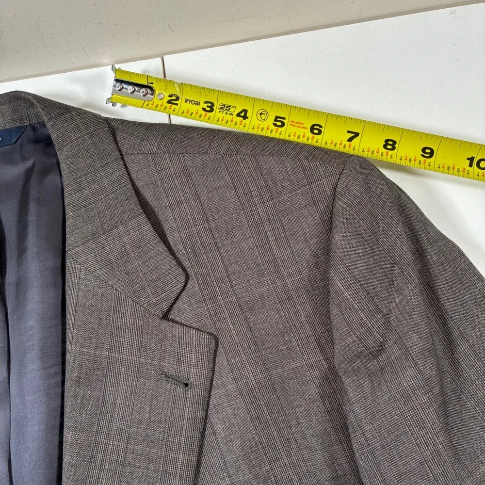 Brooks Brothers Blazer 46R Brown Glen Plaid 100% Wool Sport Coat Canada